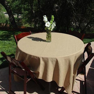 Round Faux Burlap Tablecloth - Premier Table Linens - PTL 