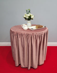 Round Fitted Tablecloth 42" Height Velvet - Premier Table Linens - PTL 