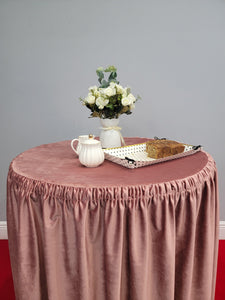 Round Fitted Tablecloth 42" Height Velvet - Premier Table Linens - PTL 