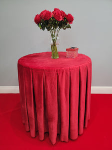 Round Fitted Tablecloth Standard 30" Height Velvet - Premier Table Linens - PTL 