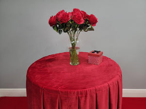 Round Fitted Tablecloth Standard 30" Height Velvet - Premier Table Linens - PTL 