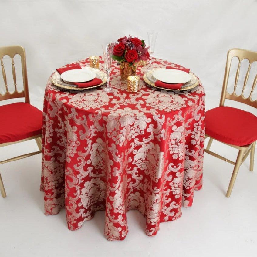 Round Ludwig Damask Tablecloth - Premier Table Linens - PTL 