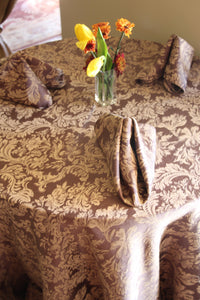 Round Miranda Damask Tablecloth - Premier Table Linens - PTL 