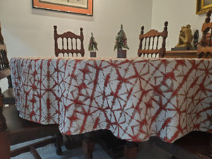Round Shibori Hex Tablecloth from Premier Table Linens