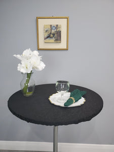 Round Somerset Damask Table Topper With Elastic - Premier Table Linens - PTL 