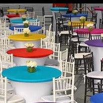 Spandex Table toppers in various colors