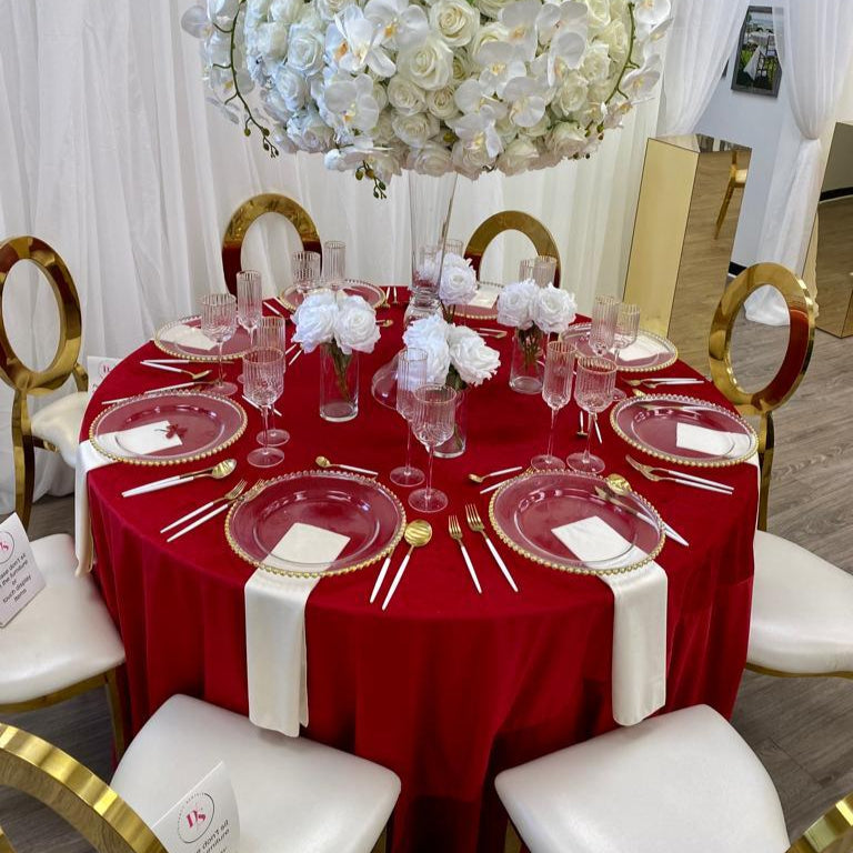 Round Velvet Tablecloth - Premier Table Linens - PTL 