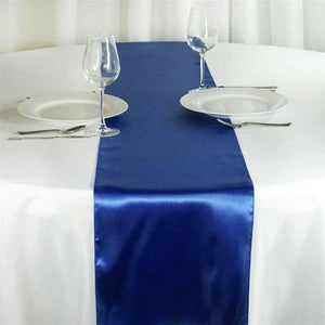 Royal Blue 12" x 108" Satin Table Runner - Premier Table Linens - PTL 