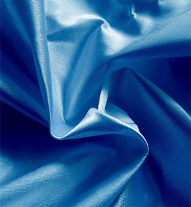 Royal Blue 60" x 108" Rectangular Poly Knit Satin Table Topper - Premier Table Linens - PTL 