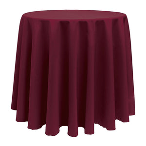 Ruby 132" Round Poly Premier Tablecloth - Premier Table Linens - PTL 