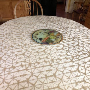 Shibori tablecloth, oval table cloth