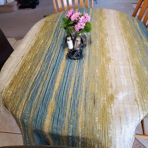 Shibori Stripe Oval Tablecloth - Premier Table Linens - PTL 