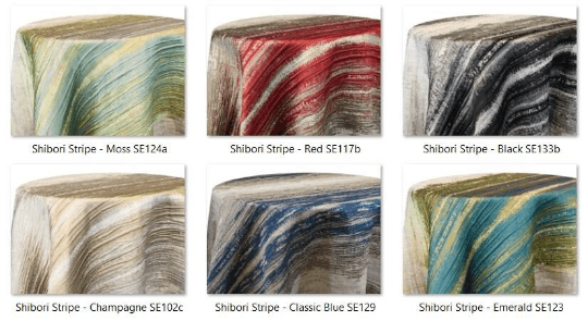Shibori Stripe Sample - Premier Table Linens - PTL 