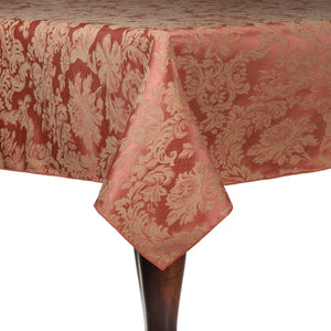 Sienna 72" x 72" Square Miranda Damask Tablecloth - Premier Table Linens - PTL 