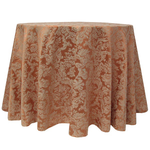 Sienna 90" Round Miranda Damask Tablecloth - Premier Table Linens - PTL 