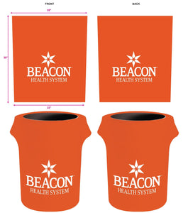 Digital proofs of Spandex 55 Gallon Custom Printed Trash Can Cover in Red