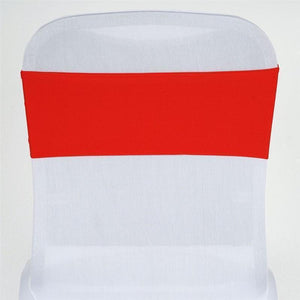 Spandex Chair Bands - Premier Table Linens - PTL Red 