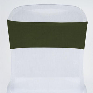 Spandex Chair Bands - Premier Table Linens - PTL Willow Green 