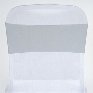 Spandex Chair Bands - Premier Table Linens - PTL Silver 