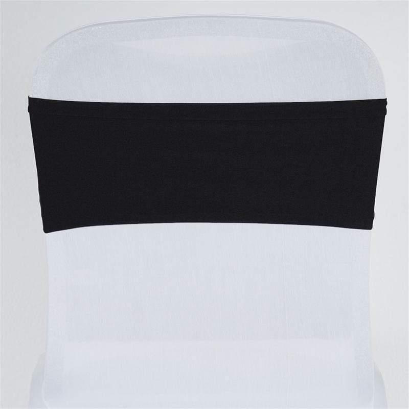 Spandex Chair Bands - Premier Table Linens - PTL Black 