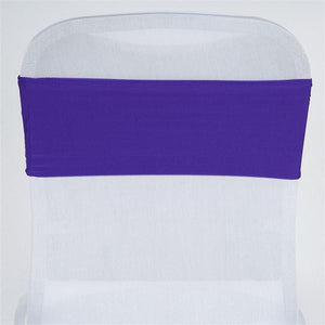 Spandex Chair Bands - Premier Table Linens - PTL Purple 