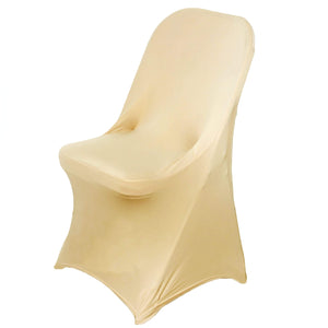 Spandex Chair Cover Special - Premier Table Linens - PTL Champagne Folding Chair Cover 