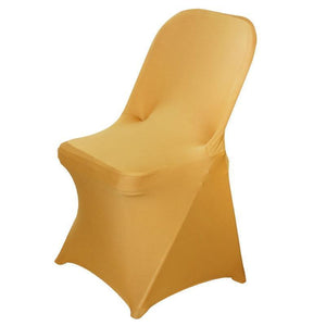 Spandex Chair Cover Special - Premier Table Linens - PTL Gold Folding Chair Cover 