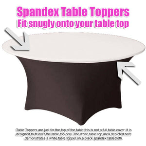White 30" x 96" Rectangular Spandex Table Topper With Elastic - Premier Table Linens - PTL 
