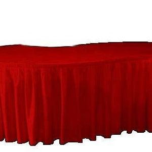 Spun Poly 7230 Fitted Serpentine Tablecloth - Premier Table Linens - PTL 
