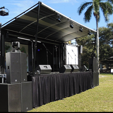 Custom Made Size Table Skirts for Staging & Events.