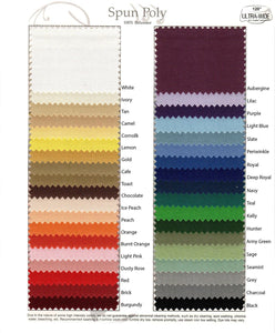 Spun Poly Fabric By The Yard 72" Wide - Premier Table Linens - PTL 