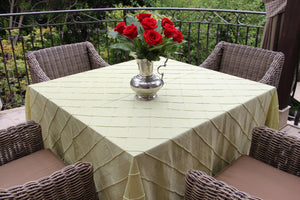 Square Bombay Pintuck Tablecloth - Premier Table Linens - PTL 