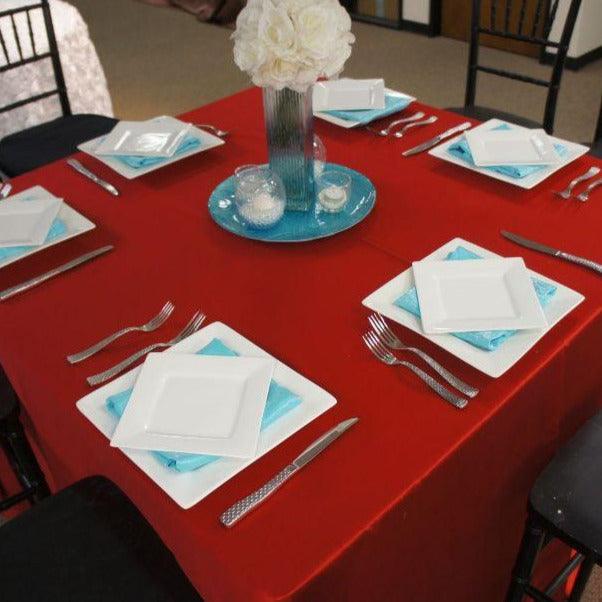 Square Fitted Tablecloth Poly Premier - Premier Table Linens - PTL 