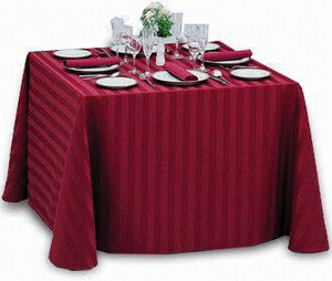 Square Poly Stripe Tablecloth - Premier Table Linens