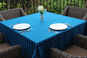 Square Poly Stripe Tablecloth - Premier Table Linens - PTL 