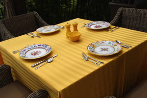 Square Poly Stripe Tablecloth - Premier Table Linens - PTL 