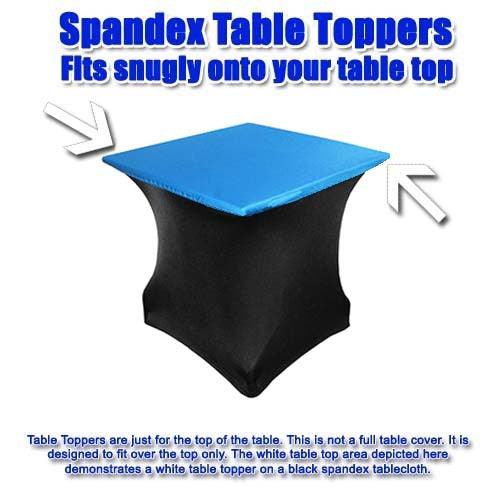 Square Spandex Table Topper With Elastic - Premier Table Linens - PTL 