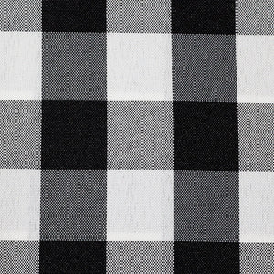 Black / White 90" x 156" Rectangular Poly Check Tablecloth - Premier Table Linens - PTL 