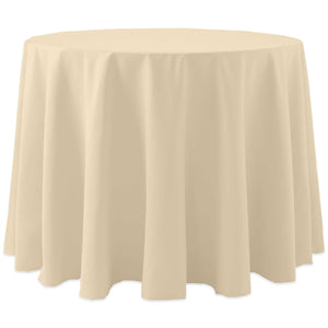 Tan 108" Round Spun Poly Tablecloth - Premier Table Linens - PTL 