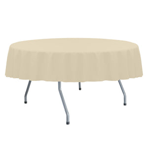 Tan 108" Round Spun Poly Tablecloth - Premier Table Linens - PTL 