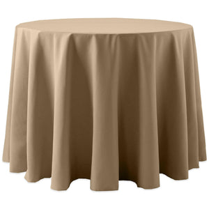 Toast 108" Round Spun Poly Tablecloth - Premier Table Linens - PTL 