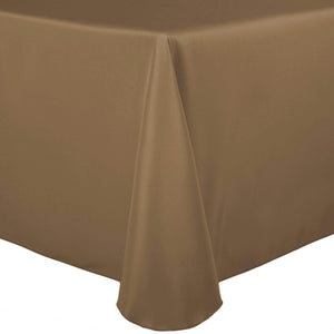 Toast 60" x 120" Rectangular Poly Premier Tablecloth - Premier Table Linens - PTL 
