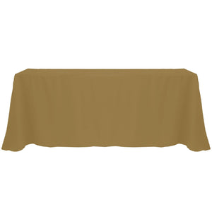 Toast 90" x 132" Rectangular Poly Premier Tablecloth - Premier Table Linens - PTL 