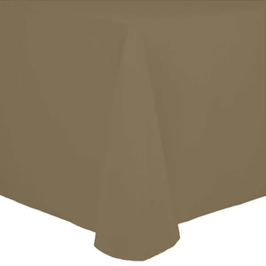 Toast 90" x 156" Rectangular Spun Poly Tablecloth - Premier Table Linens - PTL 