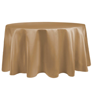 Victorian Gold 120" Round Duchess Satin Tablecloth - Premier Table Linens - PTL 