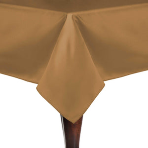 Victorian Gold 90" x 90" Square Duchess Satin Tablecloth - Premier Table Linens - PTL 