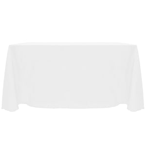 White 90" x 156" Rectangular Majestic Tablecloth - Premier Table Linens - PTL 