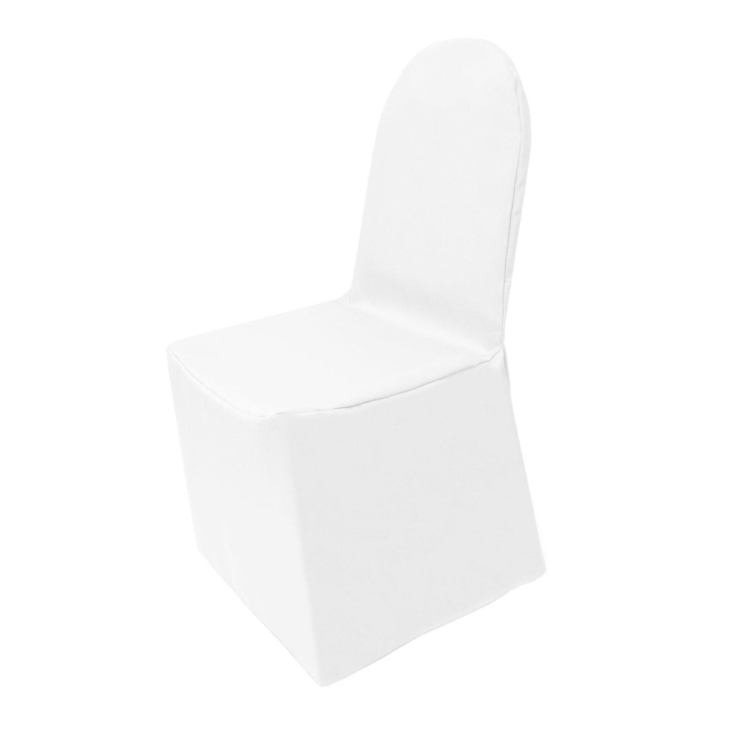 White Poly Banquet Chair Cover - Premier Table Linens - PTL 